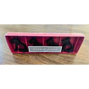 Vintage (2001) Restoration Hardware Scottie Dog Napkin Rings - Set Of 4